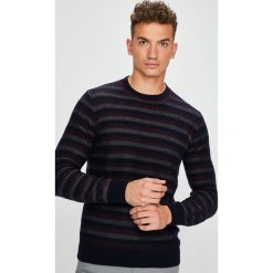 Trussardi Jeans - Sweter. Szare swetry przez głowę męskie TRUSSARDI JEANS, z bawełny, z okrągłym kołnierzem. Za 539.90 zł.