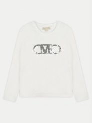 MICHAEL KORS KIDS Bluzka R30145 M Biały Regular Fit. Białe bluzki dla dziewczynek MICHAEL KORS KIDS, bez wzorów, z bawełny, bez kołnierzyka, bez ramiączek. Za 299.99 zł.