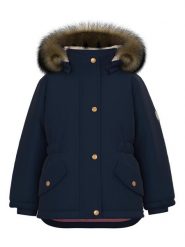 NAME IT Kurtka zimowa 13216492 Granatowy Regular Fit. Niebieskie buty zimowe dziewczęce Name it, na zimę, bez wzorów, z syntetyku, bez kaptura. Za 169.99 zł.