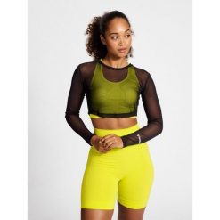 Damska koszulka z długim rękawem Hummel MT Fierce Mesh. Czarne koszulki sportowe damskie Hummel, bez wzorów, z meshu, sportowe, bez kołnierzyka. Za 170.15 zł.