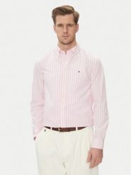 Tommy Hilfiger Koszula MW0MW39159 Różowy Regular Fit. Czerwone koszule męskie Tommy Hilfiger, m, bez wzorów, z bawełny, bez kołnierzyka, bez ramiączek. Za 439.99 zł.