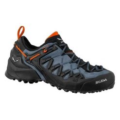 Buty trekkingowe Salewa Wildfire Edge. Niebieskie trekkingi męskie Salewa, na jesień, outdoorowe. Za 736.00 zł.