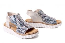 RIEKER 69284-90 multi, sandały damskie. Sandały damskie Rieker, bez wzorów, bez obcasa, bez zapięcia. Za 329.90 zł.