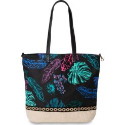 Torebka z nadrukiem w motywy dżungli bonprix naturalno-kolorowy. Torebki shopper damskie marki bonprix. Za 27.99 zł.