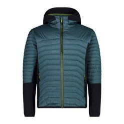 Hybrydowa kurtka z kapturem CMP. Zielone kurtki męskie CMP, bez wzorów, z poliamidu, z kapturem. Za 540.55 zł.
