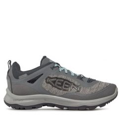 Trekkingi Keen. Szare obuwie sportowe damskie Keen, bez wzorów, trekkingowe. Za 449.99 zł.