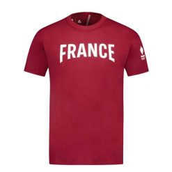Koszulka Le Coq Sportif Paris 2024 N° 2. Brązowe koszulki sportowe męskie le coq sportif, l, bez wzorów, z bawełny, bez kołnierzyka, bez ramiączek. Za 215.00 zł.