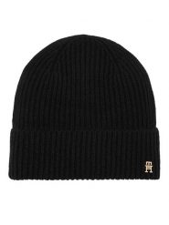 Tommy Hilfiger Czapka AW0AW19098 Czarny. Czarne czapki i kapelusze damskie Tommy Hilfiger, na zimę, bez wzorów, z kaszmiru. Za 369.99 zł.