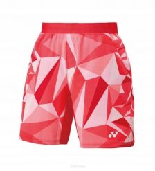 Spodenki tenisowe Yonex AO Shorts. Czerwone krótkie spodenki sportowe męskie YONEX, l, bez wzorów, z materiału, na fitness i siłownię. Za 455.99 zł.