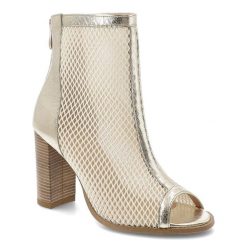 Botki damskie Armodo, cholewka ze skóry naturalnej eleganckie na wysokim obcasie, złote, DS-975. Żółte kozaki damskie Armodo, ze skóry, bez obcasa. Za 509.00 zł.