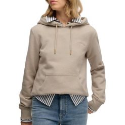 Bluza damska z kapturem Superdry Essential Logo Emb Hb. Brązowe bluzy damskie Superdry., xs, bez wzorów, z bawełny, z kapturem. Za 279.65 zł.