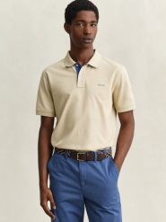 Gant koszulka polo Mężczyźni Bawełna brązowy, XL. Brązowe koszulki polo męskie GANT, m, bez wzorów, z bawełny, eleganckie, bez ramiączek. Za 349.95 zł.