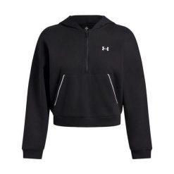 Bluza Under Armour Rival Fleece Piped HZ Hoodie. Czarne bluzy damskie Under Armour, bez wzorów, bez kaptura. Za 219.99 zł.