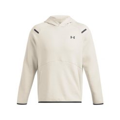Bluza z kapturem Under Armour Unstoppable Fleece. Białe bluzy męskie Under Armour, m, bez wzorów, z kapturem. Za 456.00 zł.