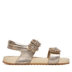 Sandały Naturino. Żółte sandały dziewczęce Naturino, bez zapięcia. Za 349.99 zł.