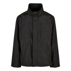 Windbreaker Urban Classics double pocket nylon crepe. Czarne kurtki męskie Urban Classics, m, bez wzorów, z nylonu, bez kaptura. Za 244.50 zł.