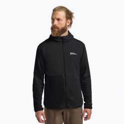 Bluza trekkingowa męska Jack Wolfskin Prelight Trail Hoody. Czarne bluzy męskie Jack Wolfskin, m, bez wzorów, bez kaptura. Za 449.99 zł.