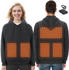 Podgrzewana Bluza z Kapturem Unisex L. Bluzy męskie Vevor, l, bez wzorów, z kapturem. Za 559.00 zł.