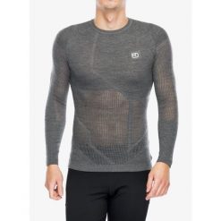 Bluza termiczna męska Ortovox Merino Thermovent LS. Szare bluzy męskie ORTOVOX, na zimę, m, bez wzorów, bez kaptura. Za 491.04 zł.