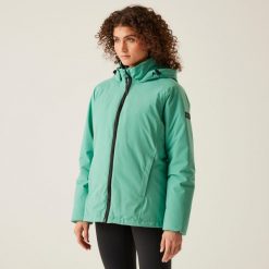 Kurtka turystyczna damska Reeah wodoodporna ocieplana. Niebieskie kurtki damskie Regatta, bez wzorów, bez kaptura. Za 259.99 zł.