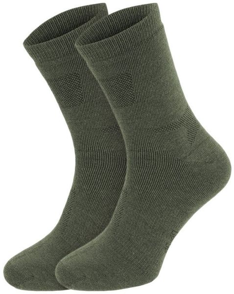 Mil-Tec - Skarpety Merino - 2 Pary - Olive Drab - (32431-159). Zielone skarpety męskie Mil-Tec, bez wzorów. Za 74.30 zł.
