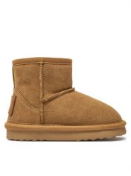 Mjuka Śniegowce Yukon NYUKO201Q Brązowy. Brązowe buty zimowe dziewczęce Mjuka, ze skóry, bez zapięcia. Za 249.99 zł.