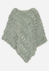 Jasnozielone Ponczo Ozdobione Tłoczeniem Dairis. Zielone swetry damskie Born2be, uniwersalny, z aplikacjami, z jeansu, eleganckie, bez kołnierzyka, bez ramiączek, bez kaptura. Za 159.99 zł.