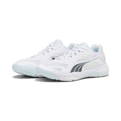 Buty do piłki ręcznej męskie PUMA Solarstrike II. Białe buty sportowe męskie Puma, z materiału, bez zapięcia, do piłki ręcznej. Za 378.00 zł.