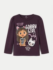 NAME IT Bluzka GABBY 13231866 Fioletowy Regular Fit. Fioletowe t-shirty i topy dla dziewczynek Name it, bez wzorów, z bawełny, bez ramiączek. Za 59.99 zł.