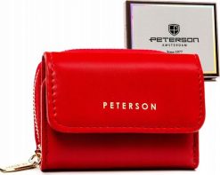 Peterson Mały, elegancki portfel damski z gładkiej skóry ekologicznej - Peterson NoSize. Portfele damskie Peterson, bez wzorów, ze skóry ekologicznej. Za 99.74 zł.