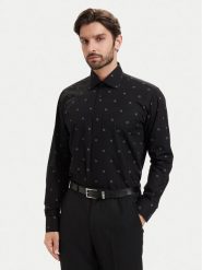 KARL LAGERFELD Koszula 605000 563622 Czarny Regular Fit. Czarne koszule męskie KARL LAGERFELD, m, bez wzorów, z bawełny, bez kołnierzyka, bez ramiączek. Za 759.99 zł.