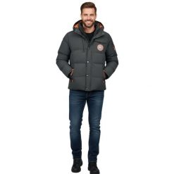 Kurtka turystyczna męska Canadian Peak Viktoreak. Szare kurtki męskie Canadian Peak, na zimę, m, bez wzorów, z poliamidu, trekkingowe. Za 436.70 zł.