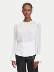 KARL LAGERFELD Bluzka A3W11025 Écru Slim Fit. Bluzki damskie KARL LAGERFELD, bez wzorów, z wiskozy, bez kołnierzyka, bez ramiączek. Za 999.99 zł.