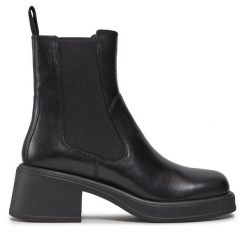 Botki Vagabond Shoemakers. Czarne botki damskie Vagabond Shoemakers, bez obcasa, na słupku, bez zapięcia. Za 619.99 zł.