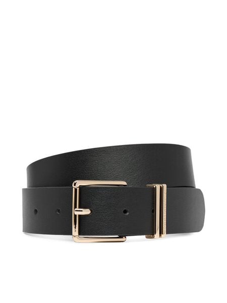 Tommy Hilfiger Pasek Th Square 3.5 AW0AW18919 Czarny. Czarne paski damskie Tommy Hilfiger, bez wzorów, ze skóry. Za 269.99 zł.