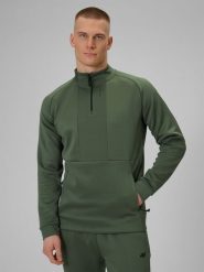 4F Bluza treningowa regular szybkoschnąca męska - khaki XXL. Brązowe bluzy męskie 4f, l, bez wzorów, z materiału, bez kaptura. W wyprzedaży za 119.99 zł.