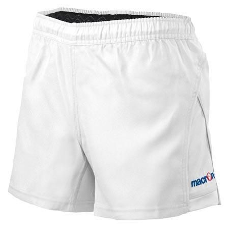 Szorty Macron febe. Białe krótkie spodenki sportowe męskie Macron, l, bez wzorów, z materiału, do biegania. Za 137.50 zł.