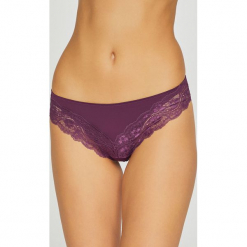 Triumph - Figi Lovely Micro. Brązowe figi damskie Triumph, z elastanu. Za 39.90 zł.