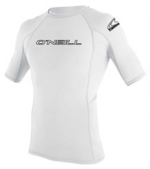 Koszulka dziewczęca O'Neill Basic Skins. Białe bluzki dla dziewczynek O'Neill, bez wzorów, z materiału, bez kołnierzyka, bez ramiączek. Za 138.00 zł.