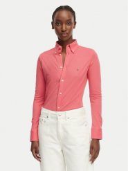 Polo Ralph Lauren Koszula 211924258503 Czerwony Slim Fit. Czerwone bluzki damskie Polo Ralph Lauren, s, bez wzorów, z bawełny, bez kołnierzyka, bez ramiączek. Za 729.99 zł.