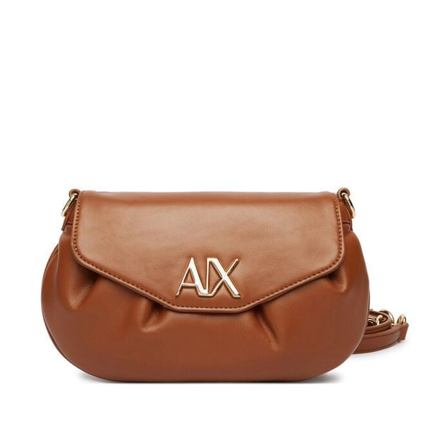 Torebka Armani Exchange. Brązowe listonoszki damskie Armani Exchange, bez wzorów, bez dodatków. Za 371.99 zł.