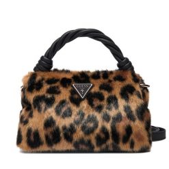 Torebka Guess. Brązowe torebki do ręki damskie Guess, z aplikacjami, klasyczne, bez dodatków. Za 429.99 zł.