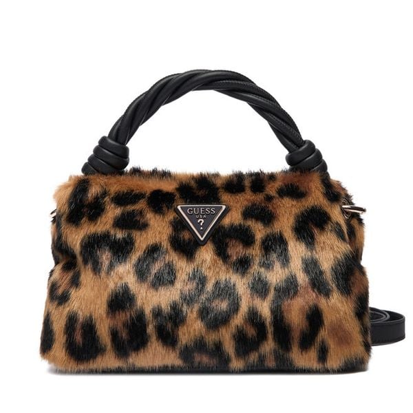 Torebka Guess. Brązowe torebki do ręki damskie Guess, z aplikacjami, klasyczne, bez dodatków. Za 429.99 zł.