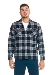 Kurtka z bawełna i nylon z kieszenie na co dzień. Niebieskie kurtki męskie LEONE 1947 APPAREL, m, bez wzorów, z bawełny, sportowe, bez kaptura. Za 126.26 zł.