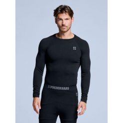 Koszulka termiczna - Męska - Czarna. Czarne koszulki sportowe męskie POEDERBAAS, na zimę, m, bez wzorów, z materiału, bez kołnierzyka, bez ramiączek, snowboardowy. Za 199.42 zł.