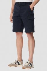 GUESS Granatowe męskie krótkie spodenki cargo Russel, Rozmiar 33. Niebieskie szorty męskie Guess, na lato, m, z aplikacjami. Za 539.99 zł.