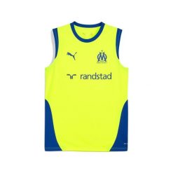 Koszulka treningowa OM 2025/26. Żółte koszulki sportowe męskie Puma, bez wzorów, bez kołnierzyka, bez ramiączek, do piłki nożnej. Za 290.00 zł.