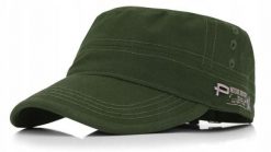 Męska, Wiosenno-Letnia Czapka Patrolówka - Pako Jeans - Ciemna Zieleń. Zielone czapki i kapelusze męskie Pako Jeans, na lato, bez wzorów, z bawełny. Za 75.00 zł.