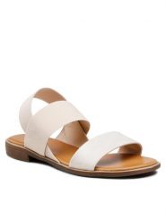 Clara Barson Sandały WS6112-02 Beżowy. Brązowe klapki damskie Clara Barson, bez wzorów, ze skóry, bez obcasa, na płaskiej podeszwie, bez zapięcia. Za 79.99 zł.