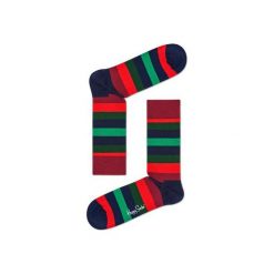 Skarpetki Happy Socks - Holiday XMAS (STR01-7006). Różowe skarpety męskie Happy Socks, w kolorowe wzory, z bawełny. Za 34.90 zł.